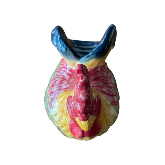 VTG Porcelain Rooster Measuring Spoon Holder WMG 08 Colorful Kitchen Decor Rare - Picture 3 of 6